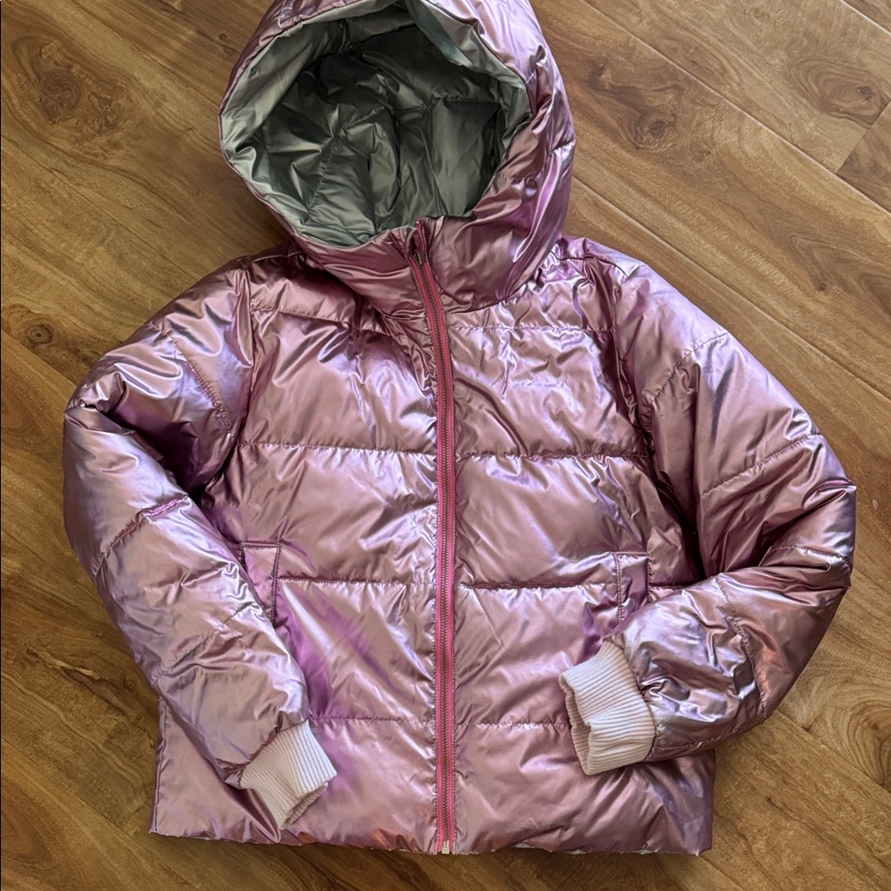 Crewcuts Shiny Pink Kids Puffer Jacket
